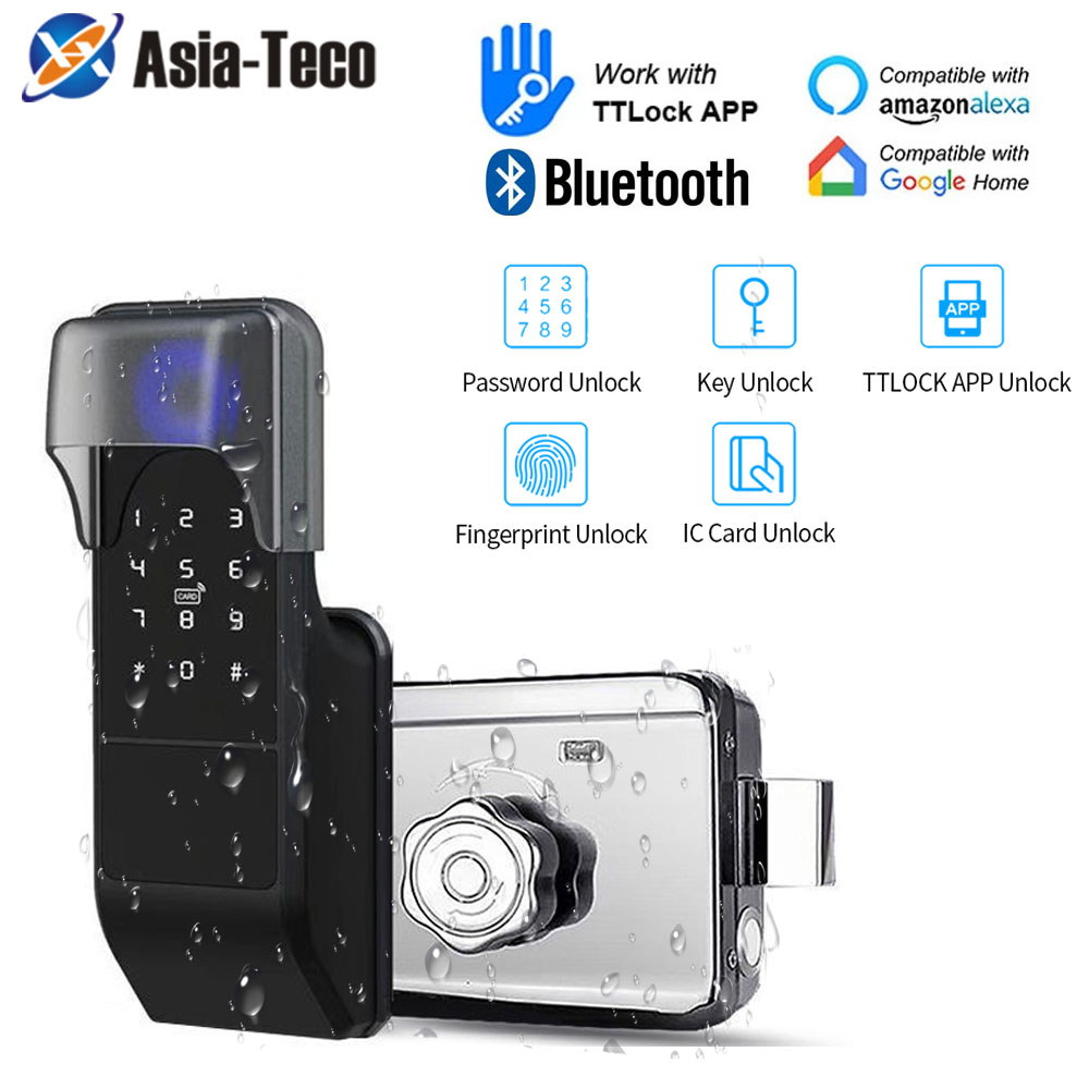 Smart Garden Gate Lock - IP65 Su Geçirmez TTLock Parmak İzi
