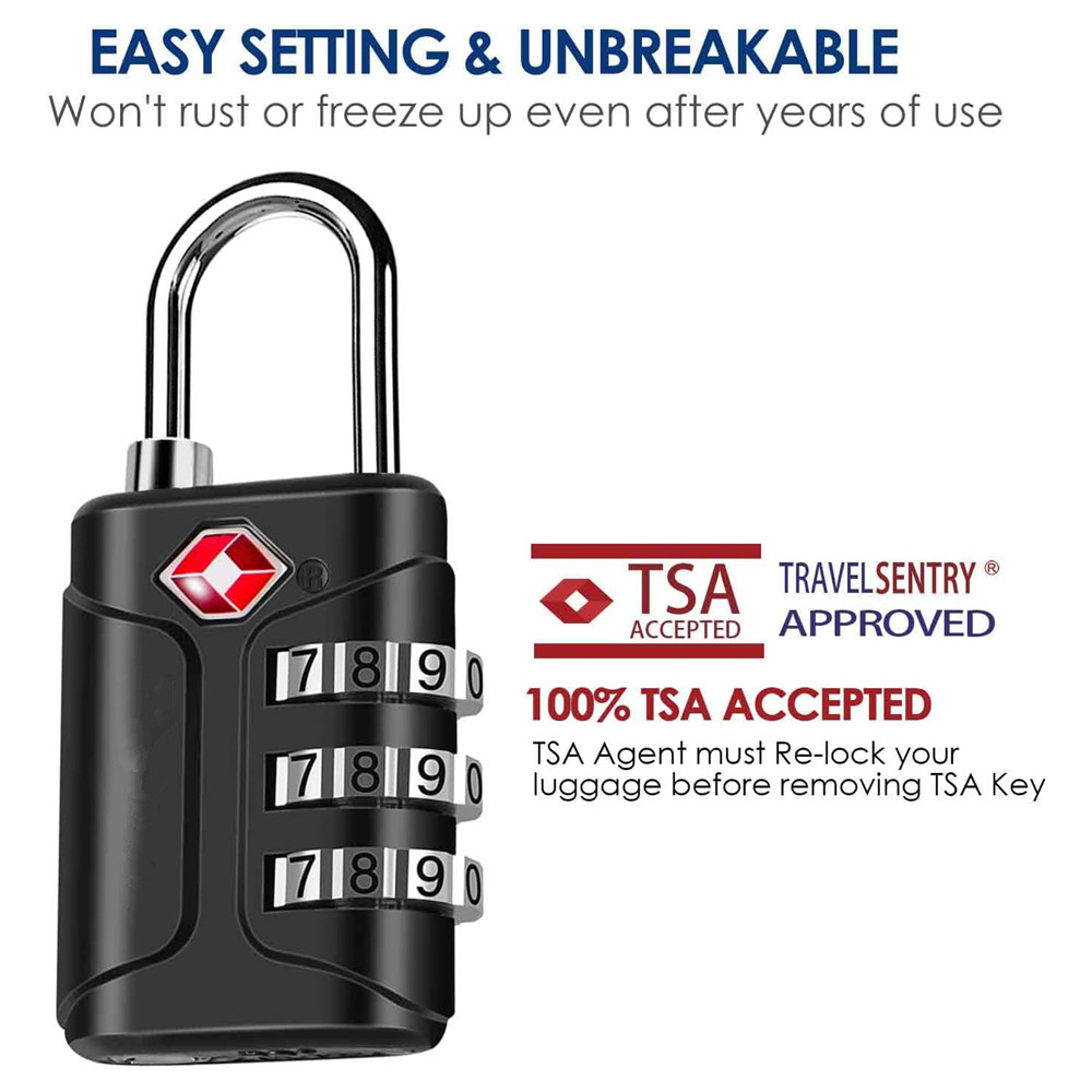 Smart Garden Gate Lock - TSA Onaylı Bagaj Kilitleri, Kombinasyonlu Seyahat
