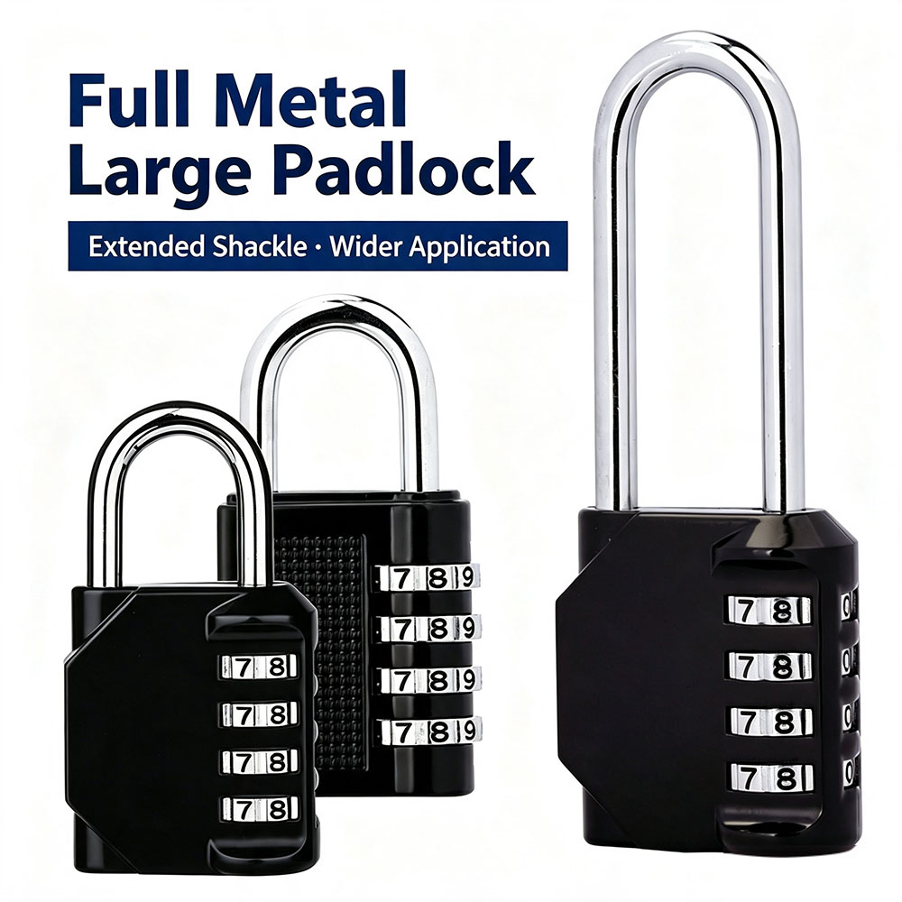 Smart Garden Gate Lock - 4 Haneli Uzun Kelepçeli Şifreli Kilit,