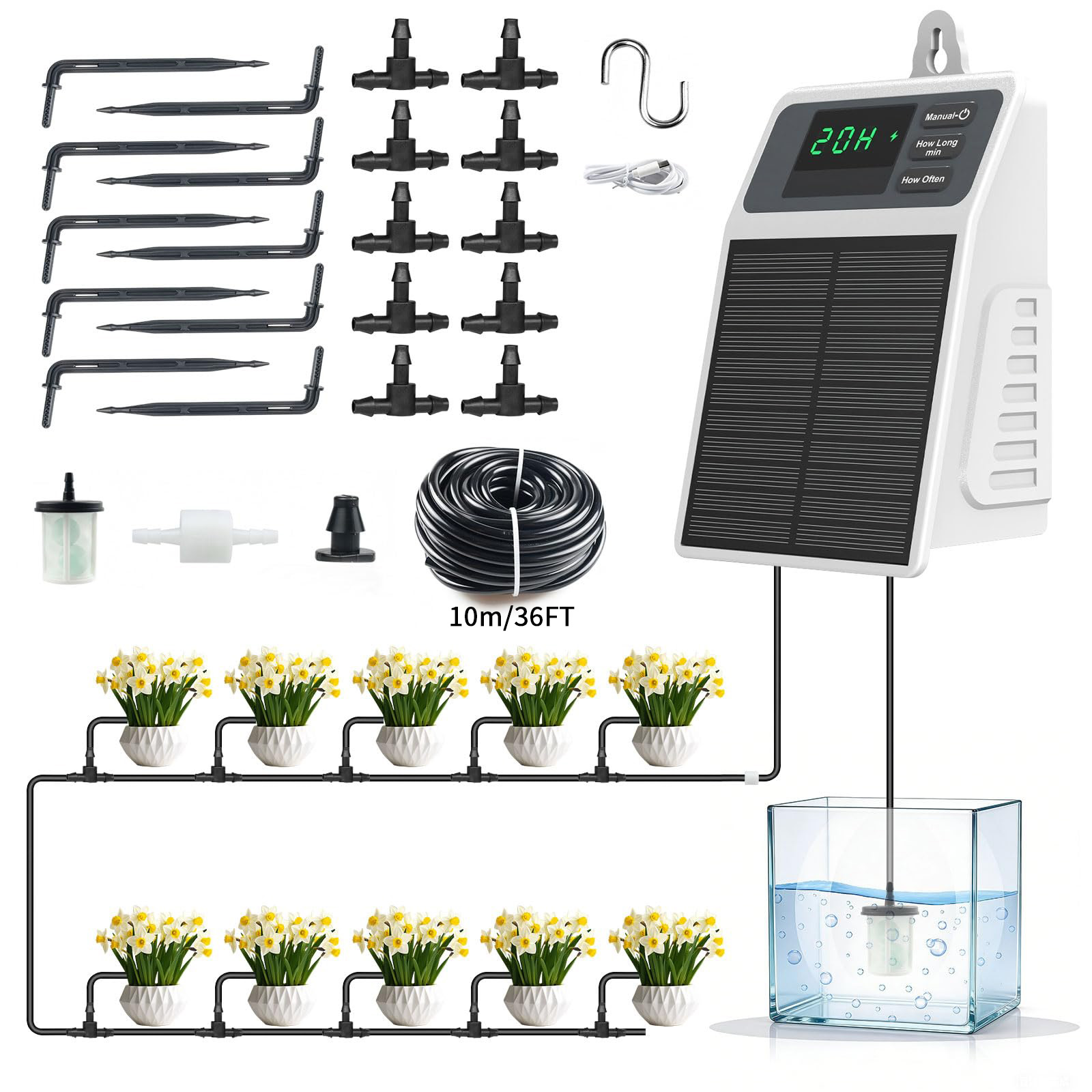 Smart Urban Garden - Geliştirilmiş Güneş Enerjili Damla Sulama Sistemi