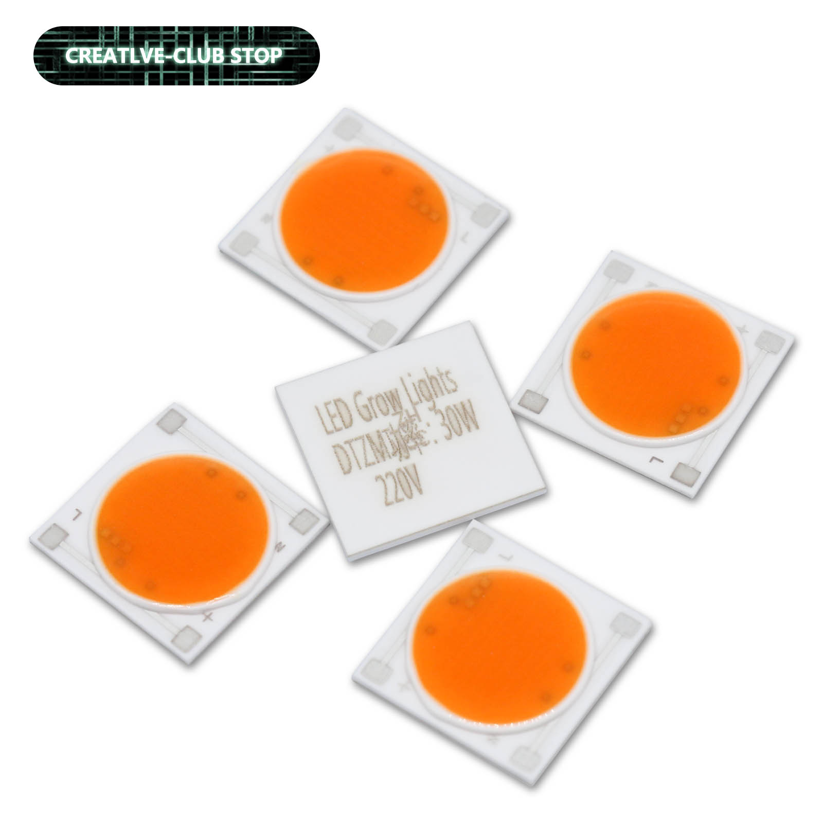 Plant Grow Light Full Spectrum - 5 adet Seramik Taban LED COB