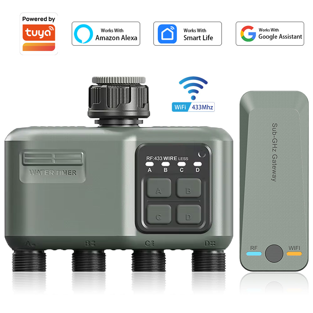 Smart Garden Hose - Bahçe Hortumu için 4 Çıkışlı Programlanabilir