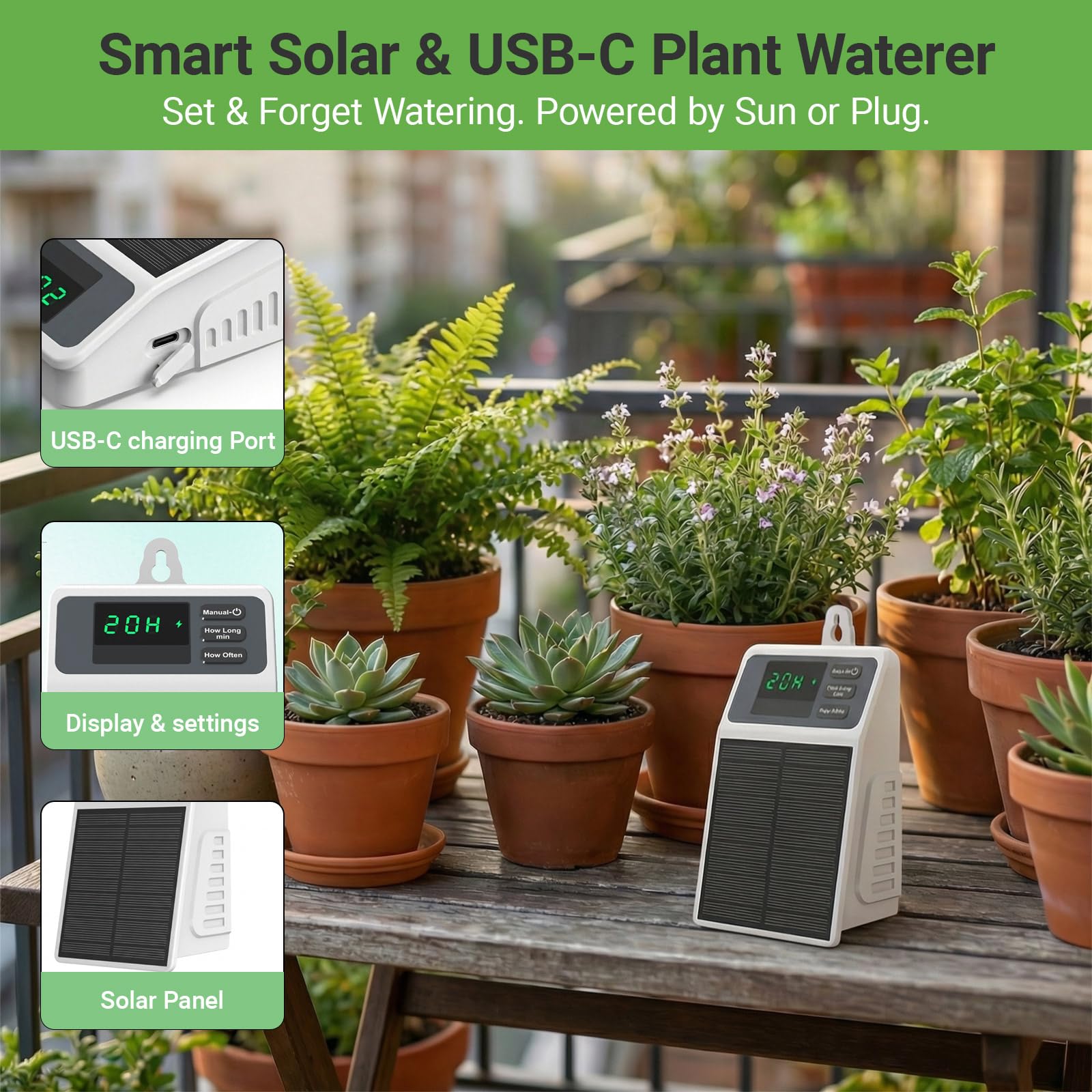 Geliştirilmiş Güneş Enerjili D - Smart Urban Garden incelemesi ve fiyatı