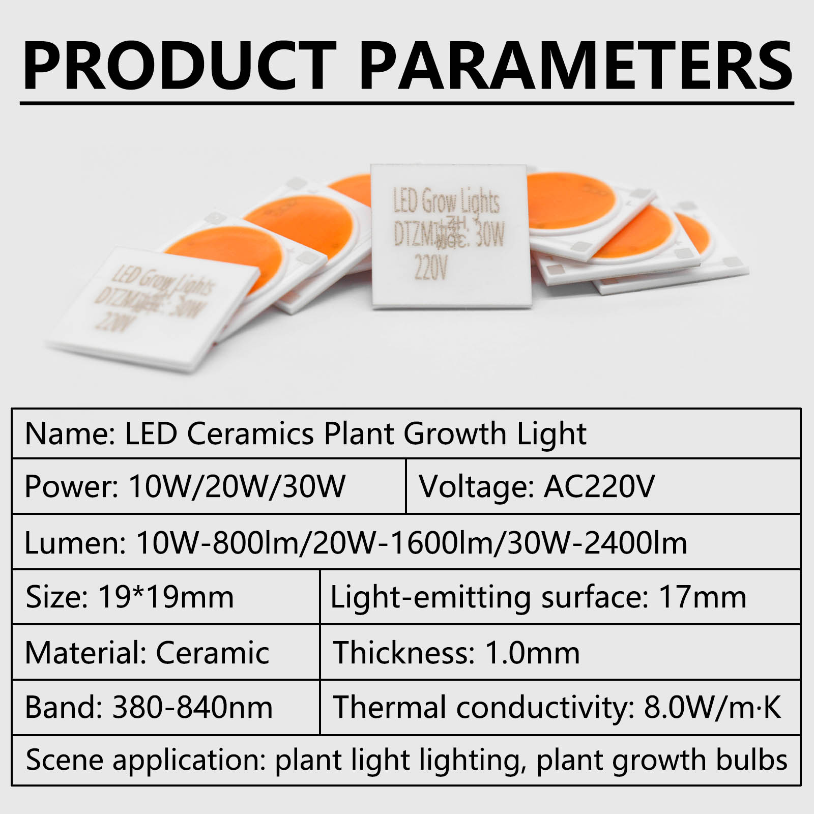 5 adet Seramik Taban LED COB C - Plant Grow Light Full Spectrum incelemesi ve fiyatı