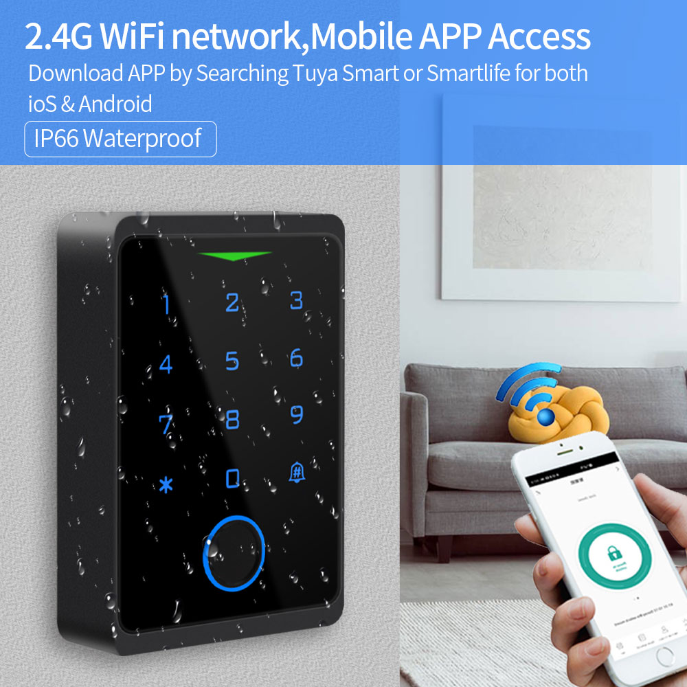 Tuya WIFI Parmak İzi Erişim Ko - Smart Garden Gate Lock incelemesi ve fiyatı