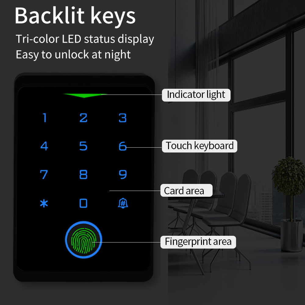 Tuya WIFI Parmak İzi Erişim Ko - Smart Garden Gate Lock incelemesi ve fiyatı